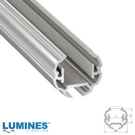 Кръгъл алуминиев профил 3 метра Lumines Cosmo 10-0174-30, анодизиран алуминий