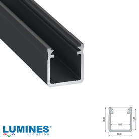 Алуминиев профил за LED лента 1 метър Lumines Lighting Y 10-0092-10