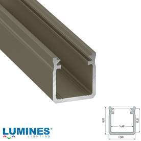 Алуминиев профил за LED лента 1 метър Lumines Lighting Y 10-0093-10