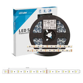 Професионална LED лента 24VDC RGBWW 16W/m 300 SMD5050 IP20 CRI80 ролка 5 метра гаранция 5 години LUM-16-2050-01