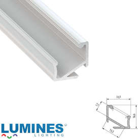 Асиметричен ъглов профил за LED лента Lumines Lighting 10-0454-20 H