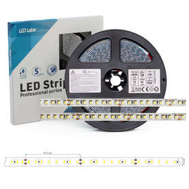 Професионална LED лента 24VDC 12W/m 120lm/W 6500K 640 SMD2835 IP20 CRI80 ролка 5 метра гаранция 5 години LUM-16-2074-01