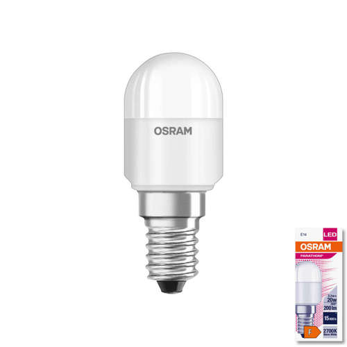 T26 LED лампа за хладилник 220V, E14, 2.3W, 200lm, 2700K, 360° Osram 4058075620254