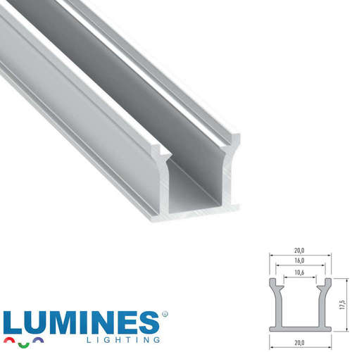 Алуминиев профил за LED ленти за вграждане в под Lumines Lighting Runo 10-0001-43