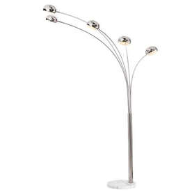 Лампион ACA Lighting Markella ML312461FC 220V IP20 метал и мрамор, хром, фасунги 5xЕ14, кабел 1.9 метра с ключ