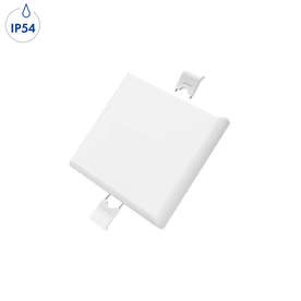 IP54 LED панел за вграждане, квадрат 9W, бяла 6000K светлина, ъгъл на излъчваната светлина 180° градуса, алуминий/поликарбонат, бял