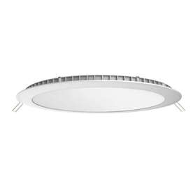 LED панели за вграждане, бяло кръгло тяло, 24W, 220V, топла бяла светлина 3000K, 1600lm, 120°