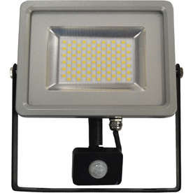 LED прожектори със сензор за движение, 30W, 220V, 6000K, IP44, 2400lm, 100°