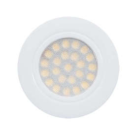 LED луна за вграждане, кръг, стационарна, IP44, SMD2835 диоди, 4W, 220V, 4200K, 60°, бяло тяло