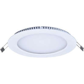 LED панели за вграждане, бяло кръгло тяло, 12W, 220V, топла бяла светлина 3000K, 900lm, 120°