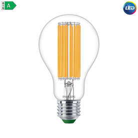 LED крушка Philips E27, 7.3W, 1535lm, 3000K, CRI80, 360°, стъклен балон, ултра ефективна 210lm/W, гаранция 5 години