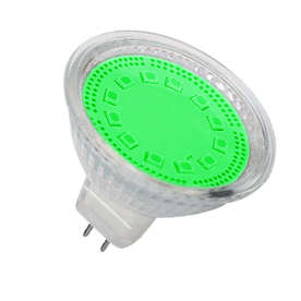 Цветни LED лунички 3W, GU5.3, 12V, SMD, зелена светлина