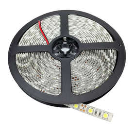 LED ленти 24V, 14.4W/m, 720lm/m, тип диоди 5050, 60 SMD/m, 6000K бяла светлина, IP54, 120°