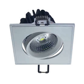 LED луна за вграждане, квадратна, променлив ъгъл, 5W, 220V, IP20, 6000K, 550lm, 120°