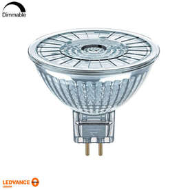 Димируема LED луничкa Osram 12V, GU5.3, 5W, 2700K, 260lm, 36°, стъклена