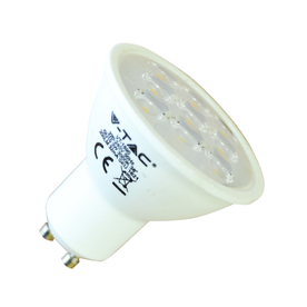 LED лунички 220V V-TAC, 3W, GU10, 6000K, 200lm, 38°, пластик