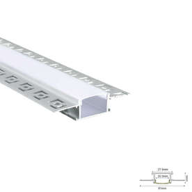 Алуминиев профил за вграждане в гипсокартон Aca Lighting P125U