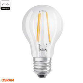 Димируеми LED крушки E27 OSRAM, филамент, 6.5W, 220V, 2700K, 806lm, тип форма А60