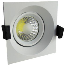 LED ЛУНА ЗА ВГРАЖДАНЕ, КВАДРАТ, ПРОМЕНЛИВ ЪГЪЛ, РАЗСТЛАН ДИОД, 8W, 220V, IP20, 6000K, 60° 