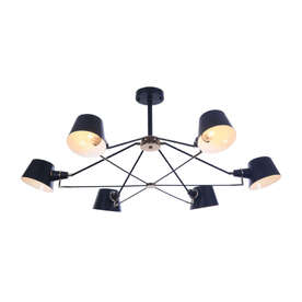 Полилей Maytoni Abigail MOD134PL-06B, 220V, фасунги 6xЕ14, метал, цвят черен/бял