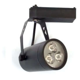 LED Прожектори релсов монтаж 3W, 220V, бяла светлина, 240lm, 60°, черно тяло, за монофазна релса