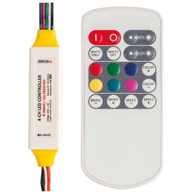 Професионален RF контролер UltraLux P5RGBWRF за RGBW LED осветление 6-24V DC, 3x2.5+4A, IP63