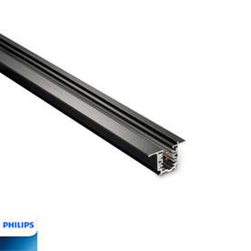 Трифазна шина за за интериорно осветление Philips, 3 метра, черна, за вграждане