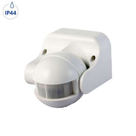 Инфраред сензор за движение GTV, IP44, 220V, 180°, max. 1200W, бяло тяло