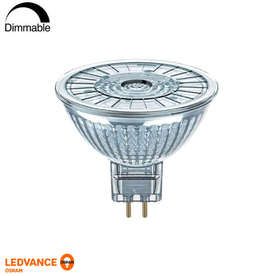 Димируема LED луничкa Osram 12V, GU5.3, 5W, 3000K, 260lm, 36°, стъклена