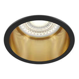 Луна за вграждане MAYTONI Downlight Reif DL049-01GB фасунга GU10 Алуминий черен/златист