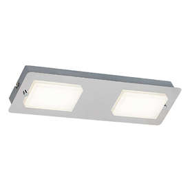 LED плафон Rabalux Ruben 5723, 220V, 2x4.5W, 4000K, метал/поликарбонат, IP44