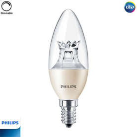 Декоративни Е14 димиращи LED крушки Philips 6W, 220V, 2700K, 470lm, тип B38