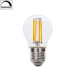 Filament димируемa LED крушка Ultralux LFG42742D E27, 4W, 220V, 4200K, 400lm, тип форма G45