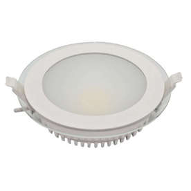 LED ПАНЕЛ ЗА ВГРАЖДАНЕ, КРЪГ, СТЪКЛО, COB ДИОД, 10W, 220V, IP21, 6000K, 120°,  LED драйвер