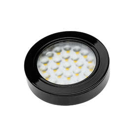LED мини светодиодна луна за външен монтаж или за вграждане GTV Vasco, неутрална светлина, кръгло черно тяло, с кабел 2м