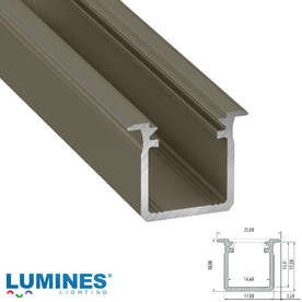 LED профил за вграждане 3м Lumines G 10-0073-30, алуминий, цвят INOX