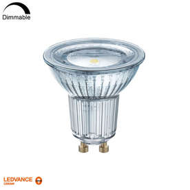 Димируема LED луничкa Osram GU10 8W 220V 3000K 575lm 120°, стъклена