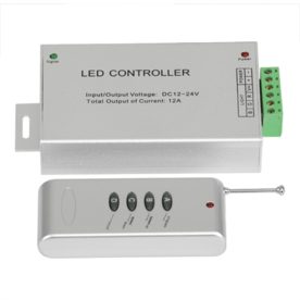 RGB LED димер с контролер UltraLux RGBRFC4 144W, напрежение DC 12-24V