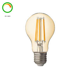 Filament димируема LED крушка Ultralux LFB752725D E27 8W 220V 2500K 900lm, тип форма А60