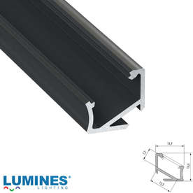 Асиметричен ъглов профил за LED лента 3 метра Lumines Lighting 10-0452-30