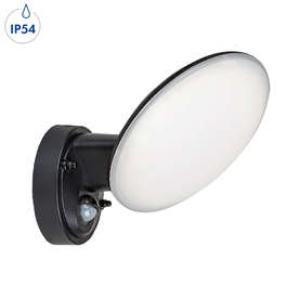 IP54 LED АПЛИК СЪС СЕНЗОР RABALUX VARNA 8135 220V 12W 4000K 720lm ПОЛИКАРБОНАТ ЧЕРНО/БЯЛ 