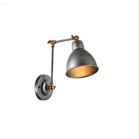 Аплик за стена ACA Lighting EG168871WB 220V 1xE27 метал цвят черно/сиво