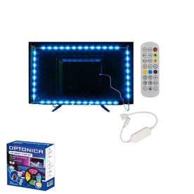 Комплект LED Лента с дистанционно за телевизор С WIFI контролер IR и RGB+WW LED лента с 60 диода, захранваща USB букса 5VDC