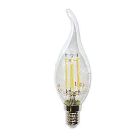 LED Крушка - 4W Filament Patent E14 Кендъл Пламък Бяла Светлина