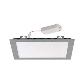 LED панел за вграждане 23W, 220V, топла светлина 3000K, 1200lm, IP20, 110°, сребрист, квадрат