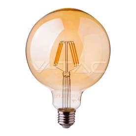 LED винтидж крушки E27 6W 2200K 725lm G95 Amber 220-240V AC V-TAC 293