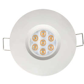 LED луна за вграждане IP44, 6.5W, 2700K, 220V, SMD2835, 45°, бяло тяло