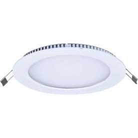 LED панели за вграждане, бяло кръгло тяло, 12W, 220V, бяла светлина 6000K, 900lm, 120°