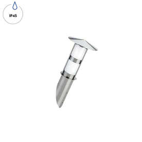 Външно осветително тяло аплик ACA BT1008WU Loop 220V E27 IP45 Inox тяло и бял стъклен дифузер