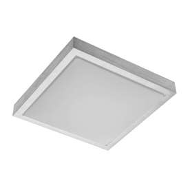 LED плафон GTV ATLANTOS KW, aлуминий/поликарбонат, 220V, 16W, 960lm, 4000K, 120°, IP40